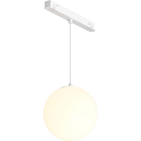 Suspension rail 1 circuit boule verre blanche LED 5W (1/5)