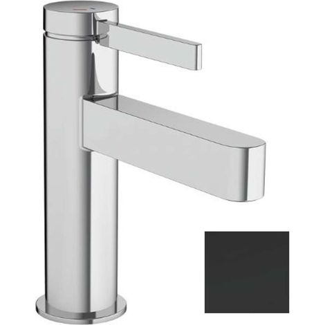 Hansgrohe Finoris - Miscelatore per lavabo con scarico Push-Open, EcoSmart, CoolStart, nero opaco 76012670