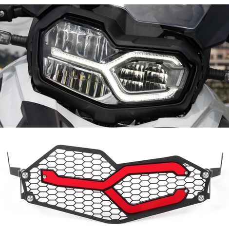 Protector de rejilla de faro rojo para motocicletas F750GS/F850GS de 2018-2019.