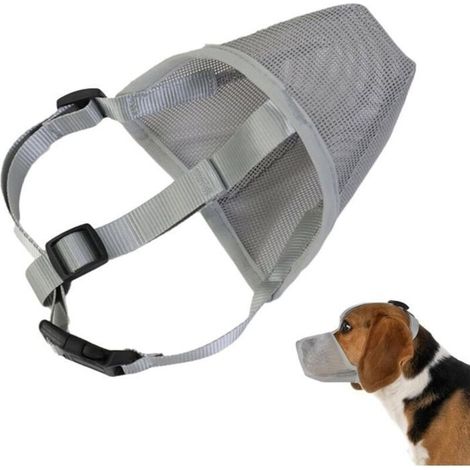 Muselière en Maille Respirante Réglable pour Chiens Ajustable Muselières pour Chiens,Prévenir Les Morsures (Taille L)