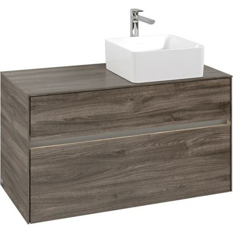 VB Waschbeckenunterschrank Collaro C040B0 1000x548x500mm Eckig Stone Oak (1/3)