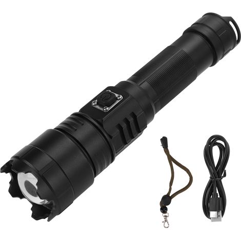 XHP70 Ultrahelle LED-Taschenlampe, wasserdicht und USB-aufladbar für Radfahren, Camping und Wandern (1/5)