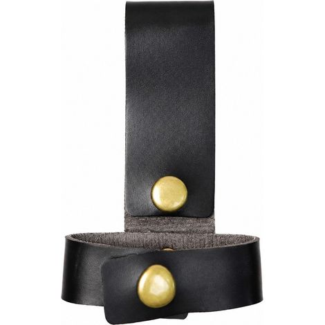 Porte-gants en cuir avec clip ceinture portable, idéal pour les travaux extérieurs, noir. (1/2)