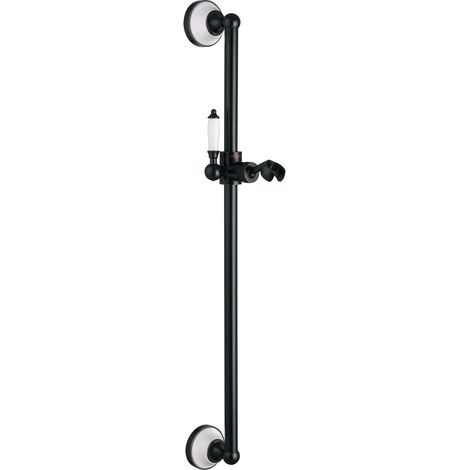 PaulGurkes Barre de Douche Rétro Céramique Noir Cuivre
