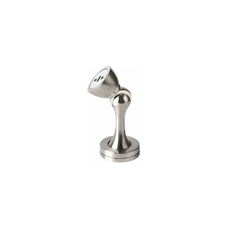 Tope magnético para puerta - Montaje en pared - Metal sólido - Tope magnético potente para puerta - Tope magnético para puerta para el hogar o la oficina - Plateado, 100 mm (1/5)