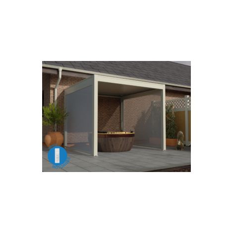 Store Latéral Zippé Motorisé 3m Blanc Pour Pergola Bioclimatique Adossée O ORIAL Made in France (1/4)