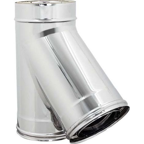 Raccordo inox a y braga a 135° doppia parete di 180 - de 230 mm (1/2)