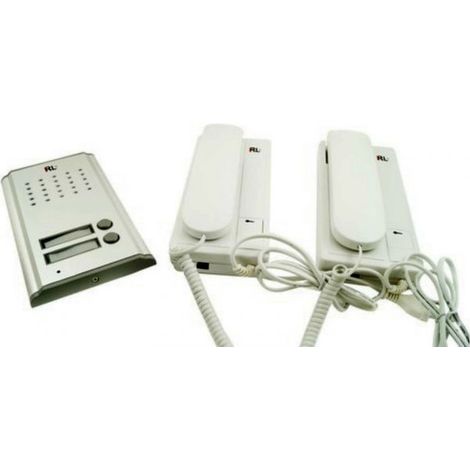 CITOFONO CON CORNETTA BIFAMILIARE X 2 FAMIGLIE FUNZIONE APRI PORTA ESTERNO 220V (1/2)