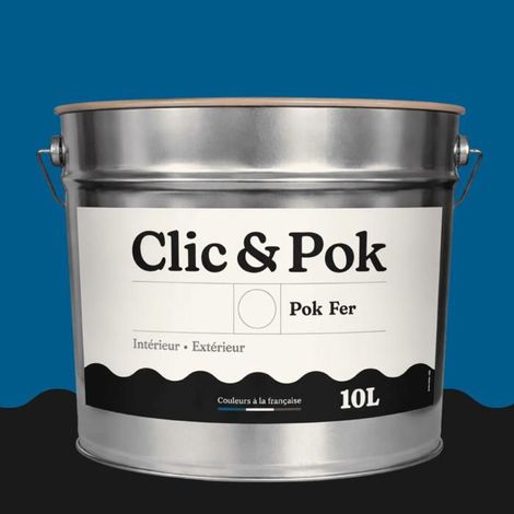 Peinture Fer Antirouille – Métal Extérieur Intérieur, Satinée, Protection Rouille - 10L - RAL 5017 - Bleu signalisation