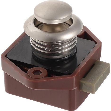 Verrou à bouton-poussoir pour armoire et tiroir, loquet sans clé (1/5)