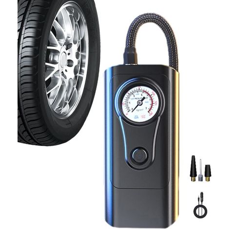Compresor de aire pequeño, inflador de neumáticos, bomba eléctrica pequeña para bicicletas, inflado preciso, compresor portátil, inflador de aire rápido para automóviles, multiusos. (1/5)