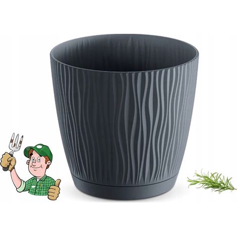 Vaso da fiori 15 cm antracite Prosperplast 14,9 cm x 14,9 x 13,9 cm (1/3)