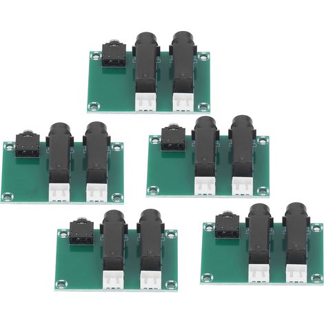 Lot de 5 Modules Adaptateurs Audio 6,35 mm vers 2,54 mm pour Microphone Carte Convertisseur (1/5)