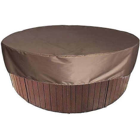 Ronde zwembadafdekking, solar afdekking voor zwembad, waterdichte beschermhoes voor spa, 100% UV-bestendig, 190T voor buitenspa en -bad. (1/3)
