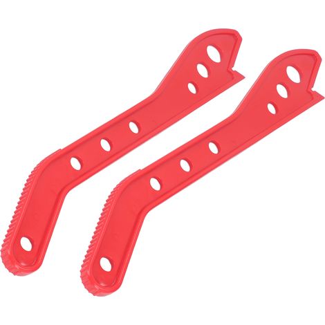 Lot de 2 poussoirs de sécurité pour le travail du bois, en plastique ergonomique, de couleur rouge, pour scie circulaire de table (1/5)