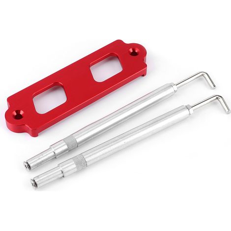 Kit de montage de batterie rouge pour Honda Civic/CRX, avec support de tige de montage et crochets (1/5)