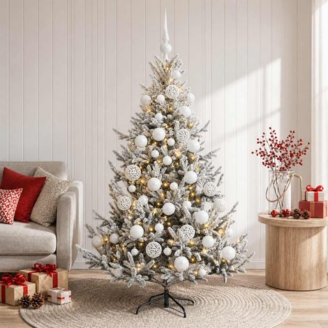 vidaXL Artificial Christmas Tree with Bauble 120 cm 150 LEDs (1/5)