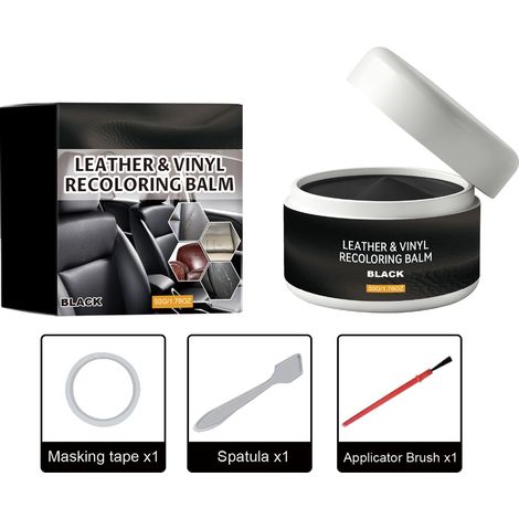 Crème de restauration de couleur pour cuir (pack unique) pour articles en cuir, sièges de voiture, canapés en cuir, vêtements en cuir et chaussures en cuir - crème de restauration, de nettoyage et d'e (1/5)