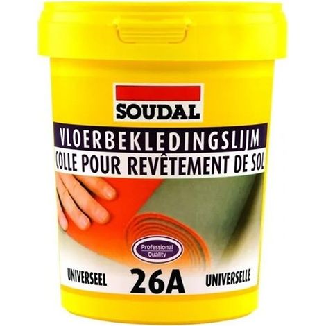 Soudal 26A colle pour revêtements de sol souples – Moquette, linoléum et PVC – 5 kg