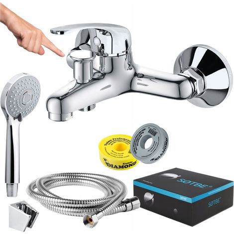 Rubinetto per vasca da bagno a parete con set doccia Rubinetto per vasca SOTBE ATRAN (1/5)