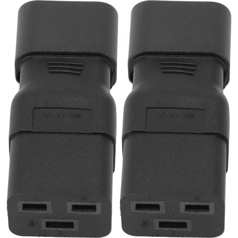 Adaptateur d'alimentation IEC320 C14 vers IEC320 C19, Paquet de 2 PDU UPS Power IEC Mâle C14 vers Femelle C19, Connecteur IEC, Prise de Conversion PDU Serveur, Adaptateur (1/5)