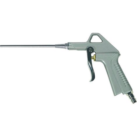 Pistolet de soufflage standard "G-502" avec rallonge de 4 à 8 bars et connecteur 1/4" en aluminium gris (1/2)