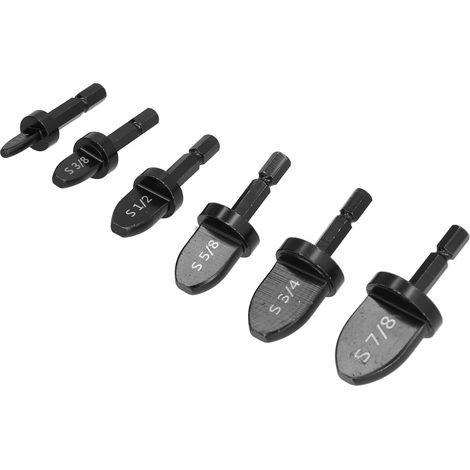 Kit de 6 outils d'expansion de tubes avec poignée hexagonale, foret à sertir pour tuyaux, accessoires pour alésoir de climatiseur (1/5)