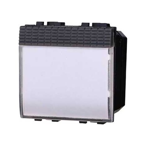 Poussoir porte étiquette 2P 10A 250V compatible Bticino Livinglight couleur noir