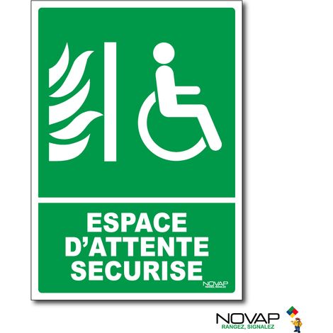 Panneau Espace d'attente sécurisé - Rigide A5 - 4600819