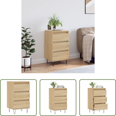 Holzwerkstoff - Sideboard Sonoma-Eiche 40x35x70 cm Holzwerkstoff (1/5)