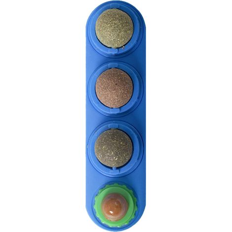 3-in-1-Wandspielzeug mit Katzenminze – Bissfeste, leckbare Katzenminze-Bälle – Haustierprodukt