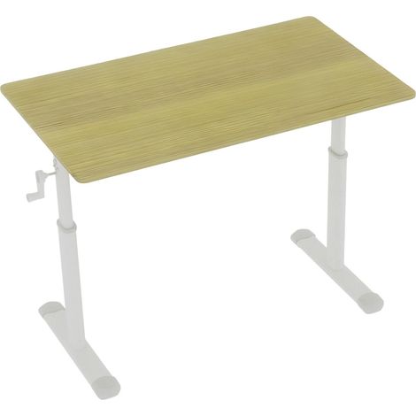 Bureau Réglable En Hauteur Manuel Bois Et Métal, Manivelle, Double Colonne Pour Home Office (1/5)