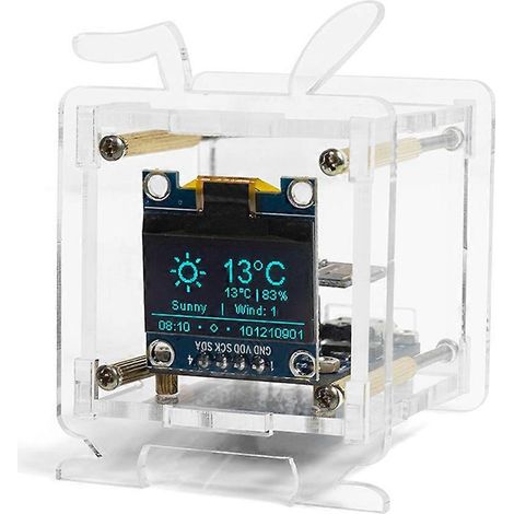 Kit de mini reloj electrónico DIY ESP8266 con pronóstico del tiempo y soporte para WiFi 2.4G. Kit de práctica de soldadura DIY. (1/5)