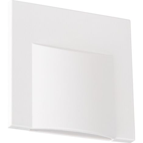 Lampada LED per scalinata - Infisso sul muro - Quadrato bianco - 0,8W - 4000K (1/5)