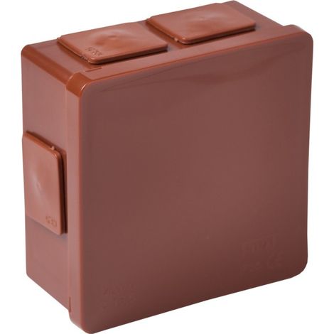 Boîtier brun 002-02 sans bornes, avec presse-étoupes sans filetage, dimensions d'entrée 6/dimensions extérieures 86 x 86 x 40 mm, IP55, ViPlast 7939