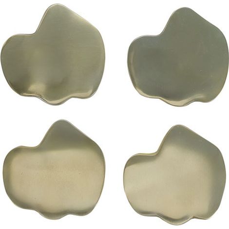 Funda para vaso de cerámica orgánica con encanto de oro - Set de 4 - Cocina y comedor elegante (1/5)