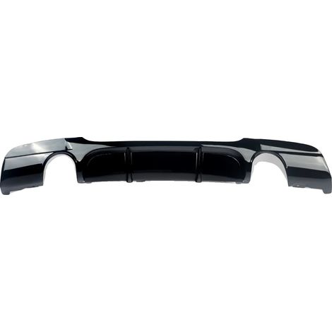 Difusor trasero para parachoques, compatible con el Serie 3 Sedán/Familiar, plástico ABS resistente, negro brillante. (1/2)