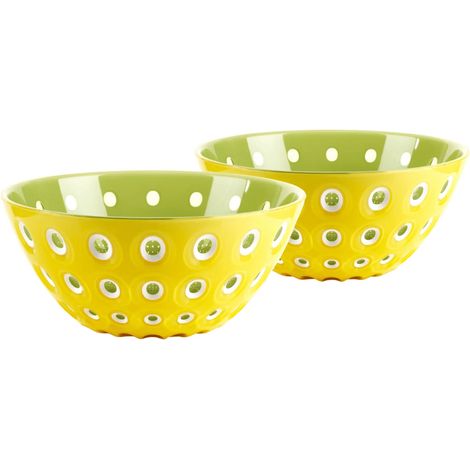 GUZZINI Set 2 Ciotoline Le Murrine in San D 12,5 Cm Zafferano, Bianco, Verde Ninfea