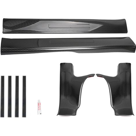 Car accessories suitable for 19-22 Tesla Model 3, built-in and external anti-kick door sill protectors - built-in door sill protectors (1/4)