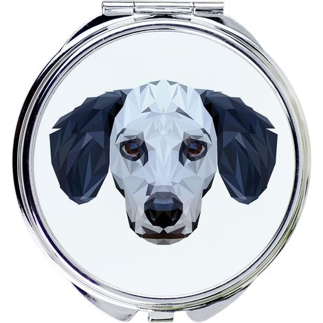 Dalmata, Pointer dalmata - specchio con foto e iscrizione geometrica di Art-Dog (1/3)