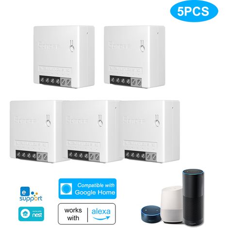 SONOFF MINI R2 interrupteur connecté DIY sans fil WiFi compact commande à distance via app voix-compatible Home/Nest IFTTT Alexa interrupteur mural externe (1/5)