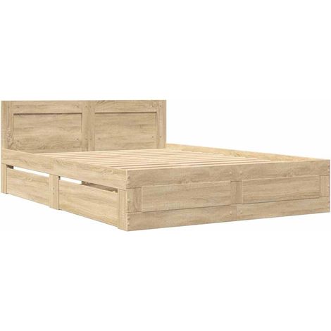 Estructura de cama con cajón Sonoma Madera de ingeniería vidaXL