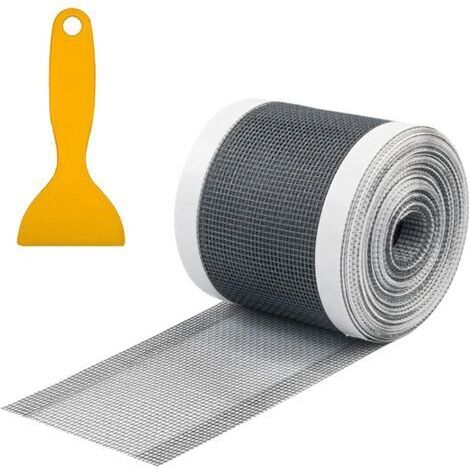 Autocollant jetable en maille pour drain de douche, 120mm x 4m, attrape-cheveux pour couvercle de drain de douche, adapté à toutes les longueurs, avec outil de retrait (1/5)