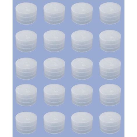 20 tappi terminali trasparenti rotondi da 26x20 mm per tubi, ideali per sedie e mobili, come coperture, tappi e cappucci protettivi. (1/2)