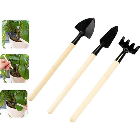 Set di attrezzi da giardino - 3 in 1 - mini attrezzi per il rinvaso - da 17 cm a 21 cm (1/3)