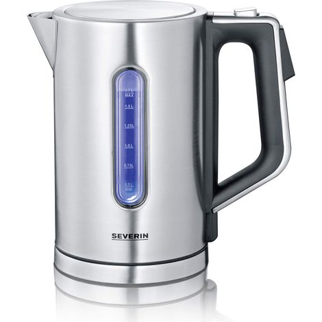 Bouilloire à température réglable, 1,7L, 3 000W, Sans BPA, Niveau D'eau Visible, Affichage LCD, Socle 360°, Inox, WK 3418 (1/5)