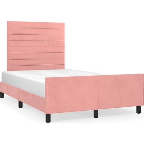 Maison Exclusive - Giroletto con Testiera Rosa 120x200 cm in Velluto (1/5)