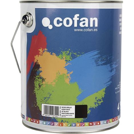 COFAN esmalte sintético (4 l) blanco mate , Esmalte sintético al disolvente disponible en una amplia gama de colores y tonalidades fabricado a base de resinas alquídicas. Buena est
