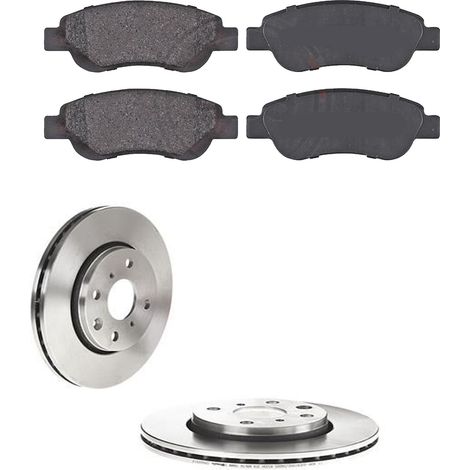 KIT FRENI ANTERIORI compatibile con TOYOTA AYGO (B1) - DISCHI + PASTIGLIE OEM: P 61 081 / 17591 /SOSTITUZIONE DIRETTA/BASSA POLVERE/SILENZIOSO (1/5)