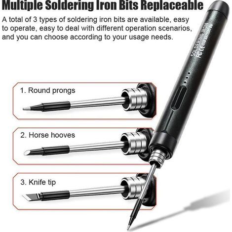 Fer à souder électrique intelligent portable USB, stylo de soudage multifonctionnel, avec fonction de réglage de la température de 300 à 450 °C, pour la réparation et l'entretien (1/5)